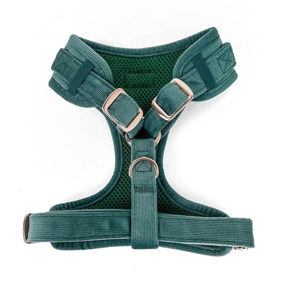 Soft Corduroy Dog Harness – Stylish & Adjustable | Sage Green