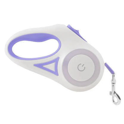 Retractable Dog Leash with Built-In LED Light – Safe Night Walks Every Time
