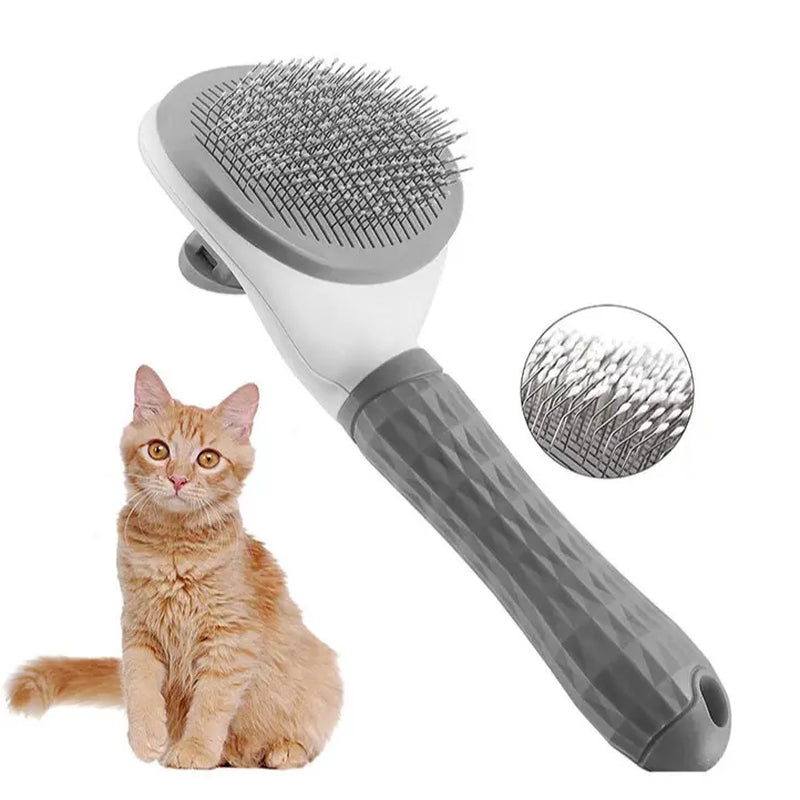 Self-Cleaning Pet Brush – One-Press Hair Removal for Cats & Dogs