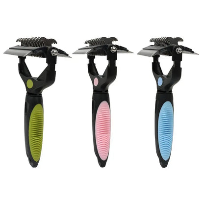 3-in-1 Pet Grooming Comb – Deshedding & Dematting Tool for Cats & Dogs