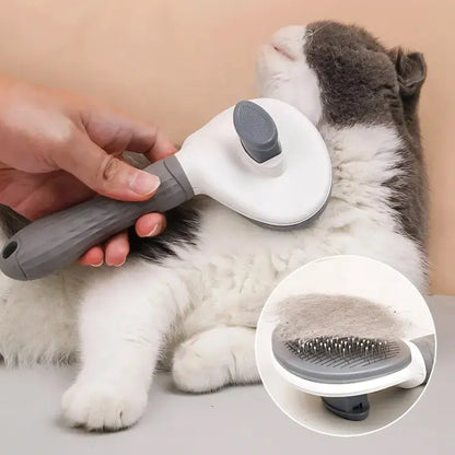 Self-Cleaning Pet Brush – One-Press Hair Removal for Cats & Dogs