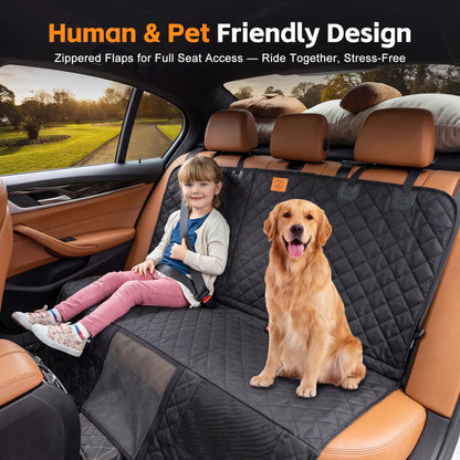 Waterproof Dog Car Seat Cover – Non-Slip Pet Hammock for Back Seat | Fits SUVs & Trucks