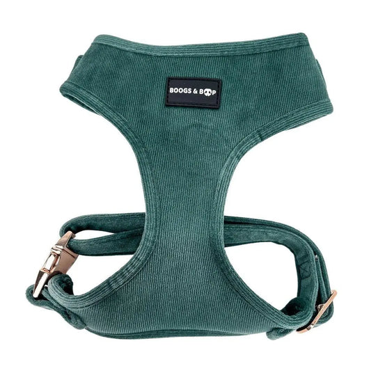 Soft Corduroy Dog Harness – Stylish & Adjustable | Sage Green