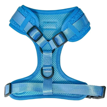 Plush Teddy Fabric Dog Harness – Ultra-Soft & Adjustable | Electric Blue